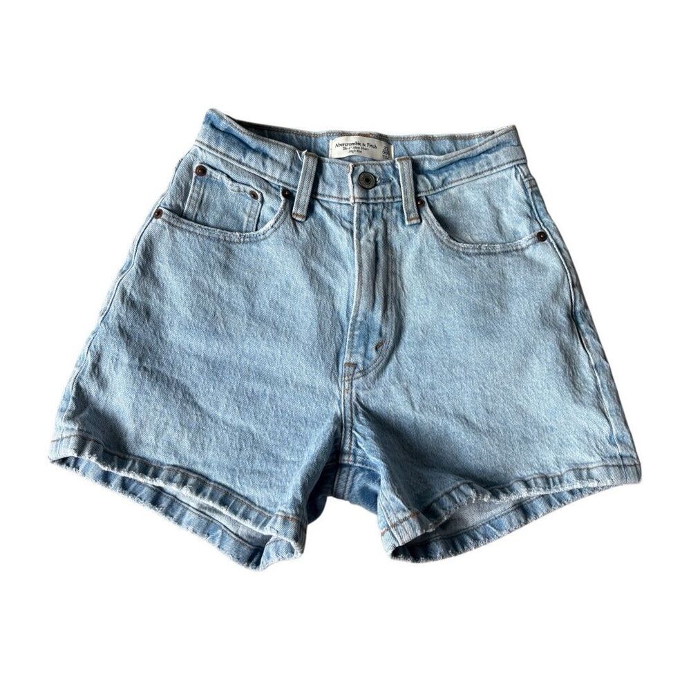 Abercrombie & Fitch Light Blue Denim Jean Shorts size 000 (23)